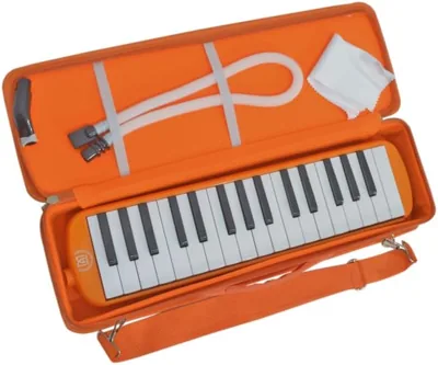 Maxima Sr-32sf Melodica Nar de 32 Teclas, Color Naranja con Estuche Semirigido, Manguera y Boquilla