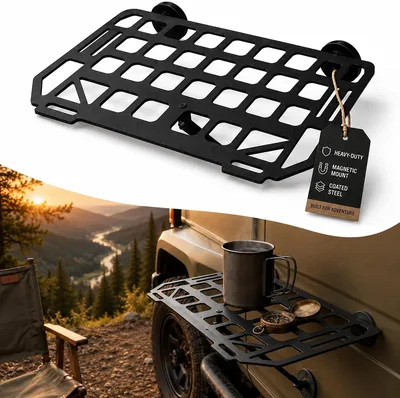 Portable Coated Steel Camp Desk with Support Leg Best Deal