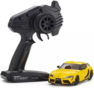 Kyosho Minits RWD MR-04 Toyota GR Supra TRD Aero Lightning Yellow Electric RC Car