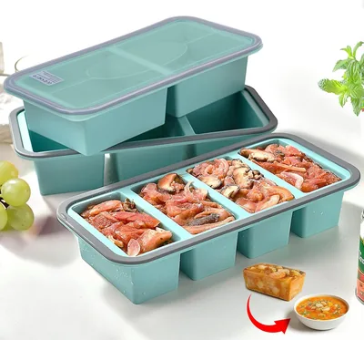 3 Pack Silicone Freezer Trays with Lids