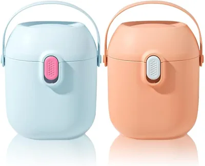 Joyzzz Portable Milk Powder Dispenser - 2PCS 450ml BPA-Free Stackable Baby Formula Container with Carry Handle