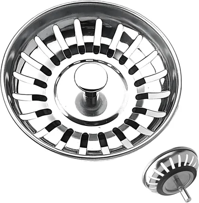 Tapa para fregadero, acero inoxidable, 78 mm | Filtro para fregadero de cocina