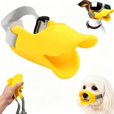 Soft Silicone Duck Bill Dog Muzzle Adjustable Strap Breathable Best Deal