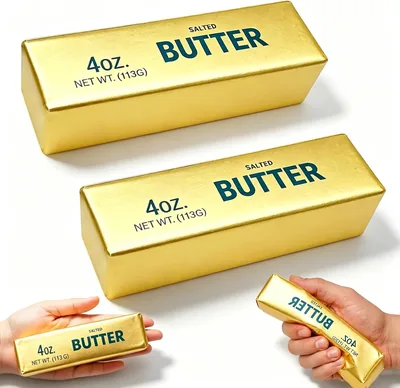 2 Pcs Golden Butter Squishy - 19% Off