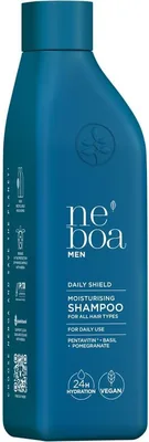 Szampon dla mężczyzn NEBOA Nawilżający 300 ml | Pentavitin® + Bazylia
