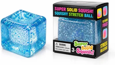 Cubo de Gel Antiestresse Super Sólido para Apertar - Fidget Toy Macio