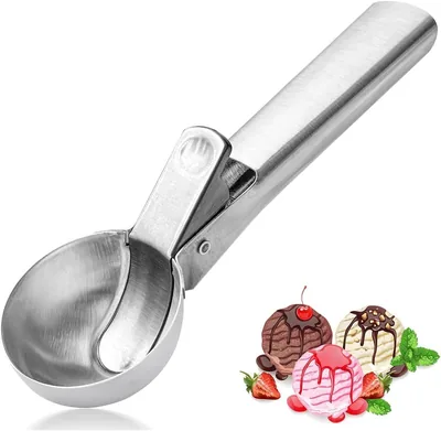 Stainless Steel Ice Cream Scoop with Trigger Release