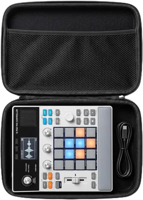 Akai Professional MPC サンプラー 対応 ハードシェルケース EVA素材 黒 | 水防塵、衝撃耐性、メッシュポケット
