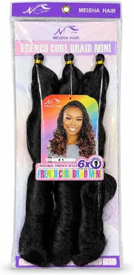 MEISHA Hair French Curl Braid Mini 6X Pre-Stretched Braiding Hair