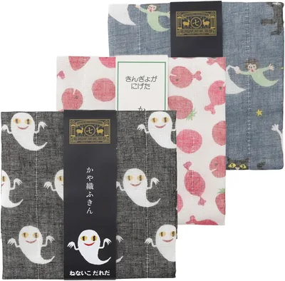 Japanese Kaya Weave Dish Cloth Set of 3, 5-Layer Cotton
