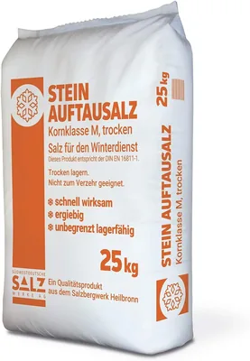 Straßensalz 25 kg - Defrostsalz Streuagent aus Deutschland | 25kg Straßen-Salz