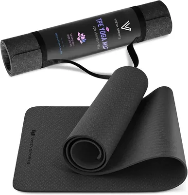 TPE Yoga Mat 6mm Carry Strap