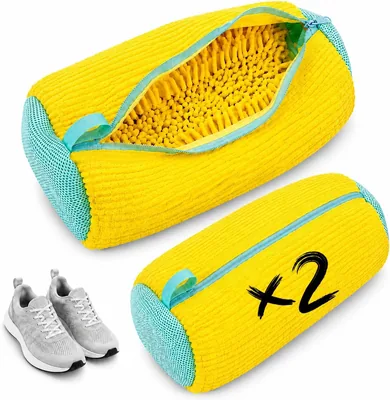 Kit com 2 Sacos para Lavar Tênis na Máquina - Zíper e Protetor Reutilizável