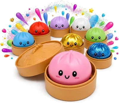 Dumpling Squishy Caixinha Surpresa Brinquedo Anti Estresse Cores Sortidas | Material Macio e Resistente com Recuperação Lenta