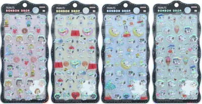 スヌーピー チョルキラ ボンボン ステッカー 4種類セット Sun-Star S8815500, S8815518, S8815526