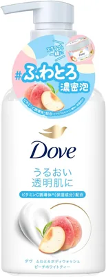 ダウ・ボディソープ 柔らかいボディウォッシュ ピーチホワイトティー（ボディウォッシュ） ポンプ 15.2オンス (450g)