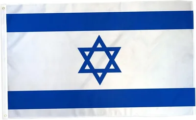 Israelens flagga 0,9 x 1,5 m Polyester med genomföring, UV-skydd, maskintvättbar dekorativ