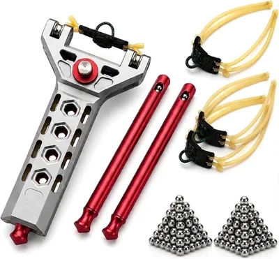 Resortera Semiautomática con Cargador, Aluminio 7075 para Adultos | Hunting & Shooting Slingshots for Adults, Semi Automatic