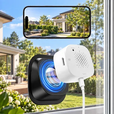 2K Window Security Camera with Motion Detection