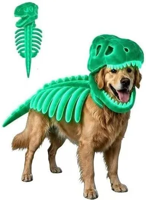 ティラノサウルス 3D フワフワ骨格コスチューム ペット用 ハロウィン 犬 猫 ソフト素材 Kigurumi