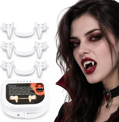Retractable Vampire Fangs 2 Pack Halloween Teeth