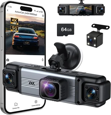 4 Channel 360° Dash Cam - 64GB Card Included