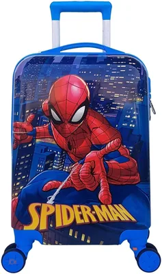 Junior Joe 20 Inch Kids Suitcase with 4 Wheel Travel Trolley Bag (4 Day Trip) (Dark Blue)