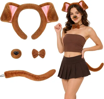 Animal Costume Set - Ears, Tail for Pig Dog Cat