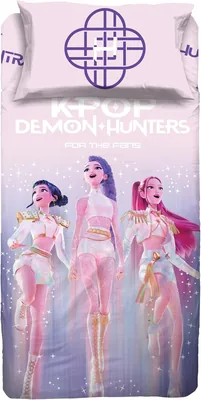 Setto per Letto Kpop Demon Hunter Doppia, 100% Cotone, Prodotto Ufficiale