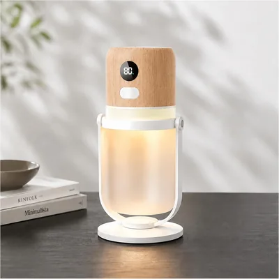 ナノミスト加湿器、テーブル型、小型、超音波タイプ、ポータブル、コンパクト | テーブル加湿器内蔵1,800mAhバッテリー