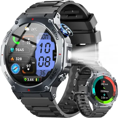 Smartwatch - 5ATM Waterproof, Bluetooth Call, Heart Rate Monitor