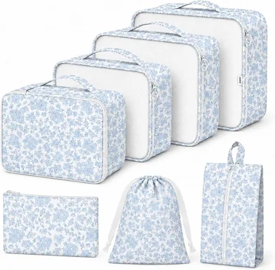 Organizador de Mala para Viagem com Cubos e Necessaire Impermeáveis