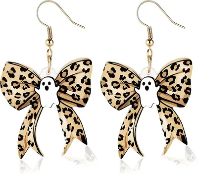 Trinkle Halloween Dangle Earrings - Skeleton Leopard Ghost Turkey