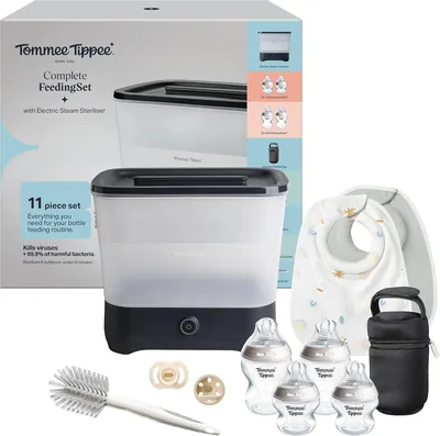 Tommee Tippee Complete Feeding Set - Electric Steriliser Bottles & Dummies Best Deal