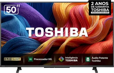 TV Toshiba Smart QLED FHD 50" 50V45SS com Processador HG e Áudio Multicanal