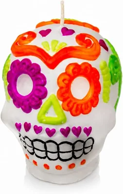 Vela El Rosario Decorativa Calavera Día de Muertos | Vela Artesanal Altar