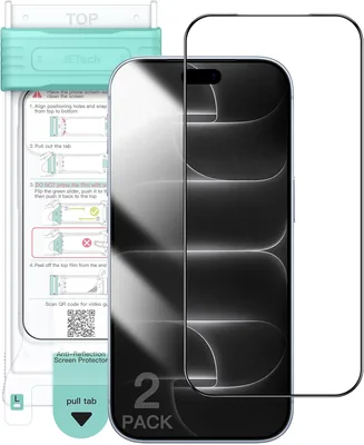 Protector de Pantalla JETech 9H+ Anti-Reflejo para iPhone 18 Pro Max, 2 Unidades