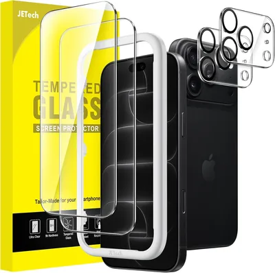 Protector de Pantalla y Lente JETech para iPhone 18 Pro Max (2+2 Unidades)