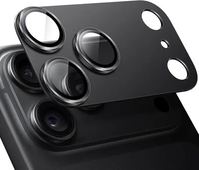 JETech Camera Lens Protector for iPhone 18 Pro Max, 1-Pack, Black | Full Coverage 9H+ Tempered Glass