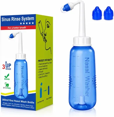 JIULVSE Irrigador Nasal 300ml para Adultos y Niños