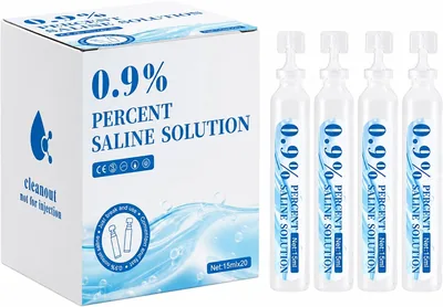 GildedAura 20 Pcs Saline Solution - 15 mL