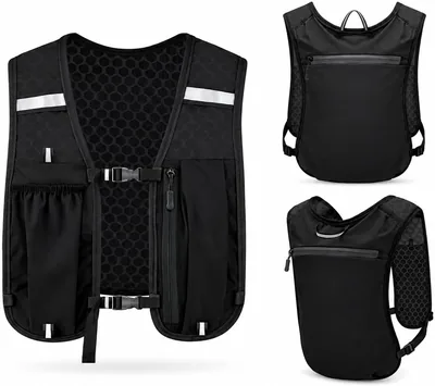 Lightweight Running Vest Reflective Strips Pockets Breathable