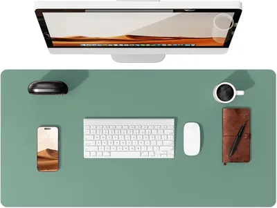 YSAGi Leather Desk Mat - Sage Green Large