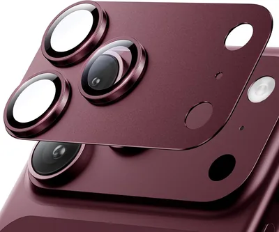 Hoerrye Camera Protector for iPhone 18 Pro Max Burgundy