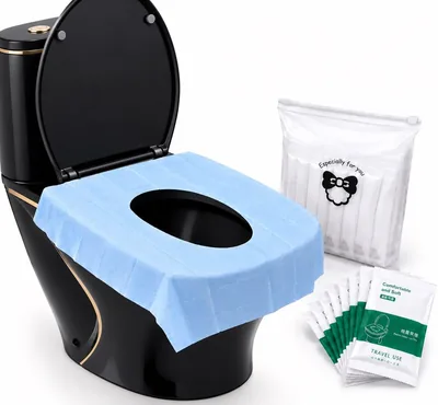 Disposable Toilet Seat Covers 50 Pack - Hygienic & Waterproof