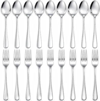 Lunalua 24P Fork & Spoon Silverware Set