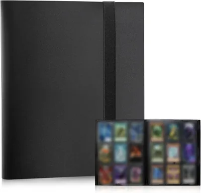 9 Pocket Card Holder for 540 Cards, PU Leather Collector Album