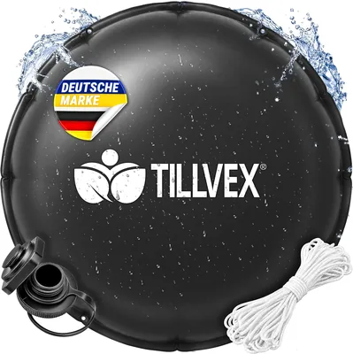 Tillvex® Winterpoolkissen XXL Durchmesser 4 m Rund mit 12 m Seil und Luftkissen für Poolüberzug, frost- und chlorbeständig