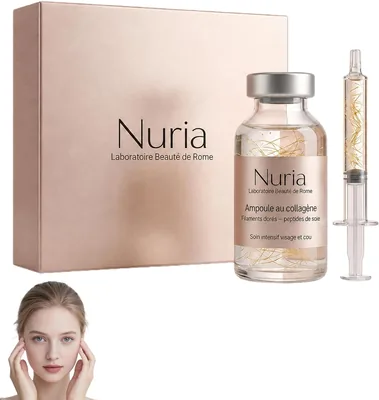 Serum Coreen Nuria, Sérum Anti-Âge Coréen Avancé (1 Boîte) | Lifting au Soin du Visage avec Peptides de Soie et Collagène