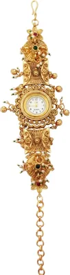 Gold Plated Kashmiri Watch for Women and Girls - Fashion Casual Dress Watch, Quartz Watch, Elegant Gift for Women